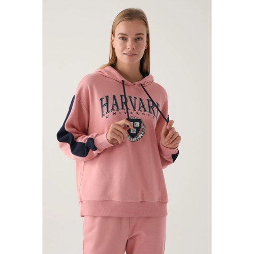 Kadın Sweatshirt HARVARD Eşofman Üst Sweatshirt Ürün Kodu: L1627-RETRO PEMB